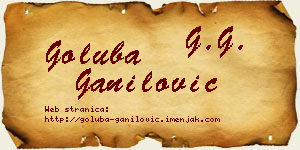 Goluba Ganilović vizit kartica